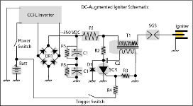 Schematic diagram of ignition electronics